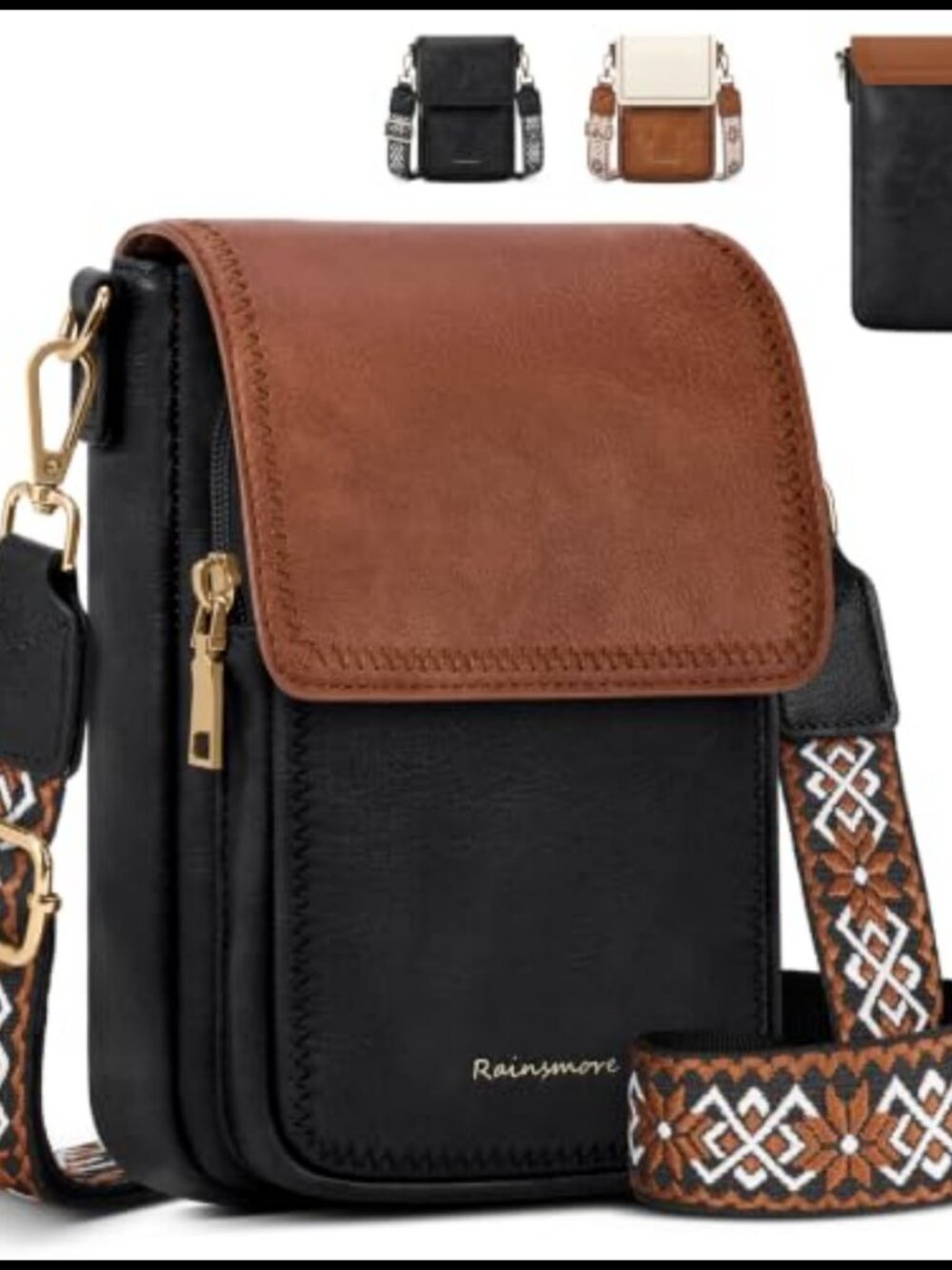 Small Crossbody Bag Faux Leather Phone Purse RFID Wallet